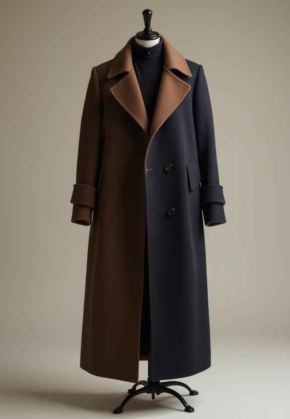 流れるようなシルエットのオーダーメイドカシミアオーバーコート